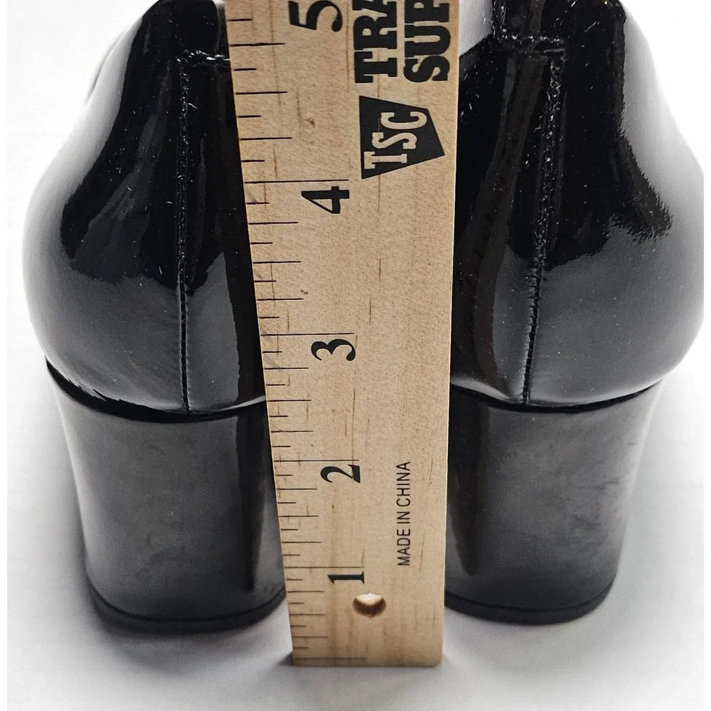Rockport Total Motion TM‎ Salima Pump CG7773 Black Patent Leather Block Heel 5M